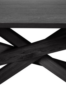 Ethnicraft Oval Mikado dining table black