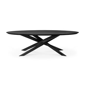 Ethnicraft Oval Mikado dining table black