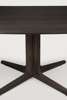 Ethnicraft Corto Dining Table Varnished Oak Brown Square