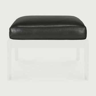 Ethnicraft Jack Footstool Cushion Black Leather