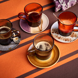 HKLIVING 70s ceramics: saucers Big Sur (set of 4)