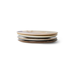 HKLIVING 70s ceramics: saucers Big Sur (set of 4)