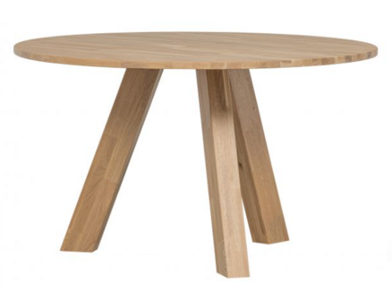 Woood Rhonda eetkamertafel &oslash;129 cm eiken naturel