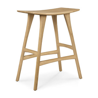 Ethnicraft Oak barstool varnished high