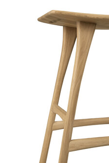 Ethnicraft Oak barstool varnished high