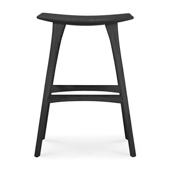 Ethnicraft Oak Osso barstool varnished high black