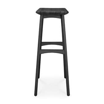 Ethnicraft Oak Osso barstool varnished high black