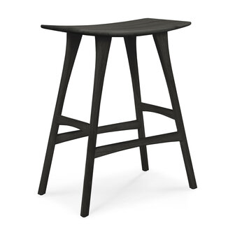 Ethnicraft Oak Osso counter stool varnished oak black