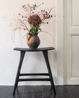 Ethnicraft Oak Osso counter stool varnished oak black