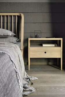 Ethnicraft oak Spindle bedside