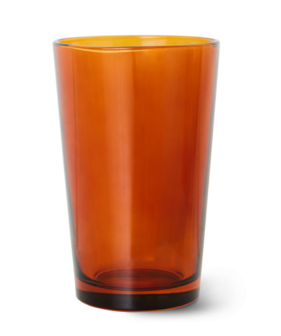 HKliving 70s glassware: tea glasses amber brown (set of 4)