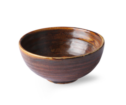 HKLIVING Chef ceramics: dessertschaal rustiek bruin