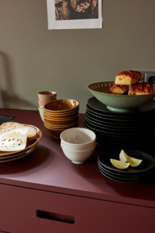 HKLIVING Kyoto ceramics: Japans soep kom bruin