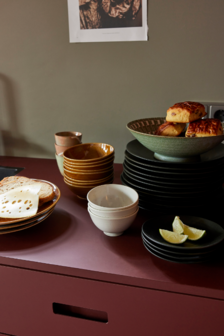 HKliving Kyoto ceramics: Japans soep kom bruin