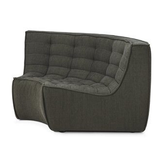 Ethnicraft N701 sofa - round corner Moss