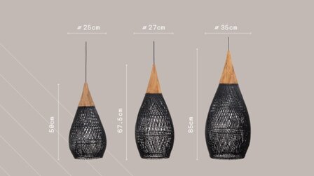 dBodhi Horn lamp Charcoal 25 cm