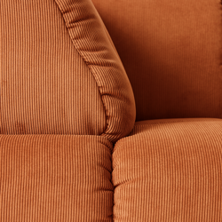 Hkliving Wave couch: Element Left High Arm, Corduroy Rib, Dusty Orange