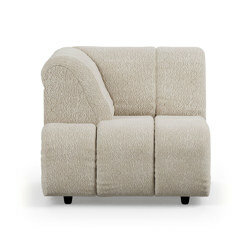 Hkliving Wave couch: Element Left High Arm, Corduroy Rib, Boucle Cream