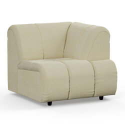 Hkliving Wave couch: Element Right High Arm, Corduroy Rib, Hay