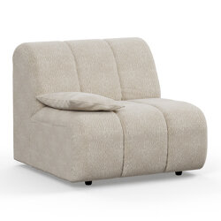 kliving Wave couch: Element Left Low Arm, Corduroy Rib, Boucle Cream