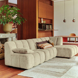 Hkliving Wave couch: Element Right Low Arm, Corduroy Rib, Hay