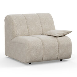 kliving Wave couch: Element Right Low Arm, Corduroy Rib, Boucle Cream