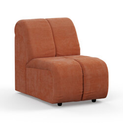 Hkliving Wave couch: Element Middle Small, Corduroy Rib, Dusty Orange