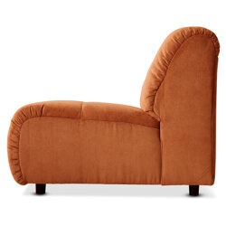 Hkliving Wave couch: Element Middle Small, Corduroy Rib, Dusty Orange