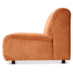 kliving Wave couch: Element Middle, Corduroy Rib, Dusty Orange