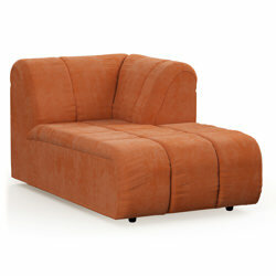 Hkliving Wave Couch Element Right Divan Corduroy Rib Dusty Orange 