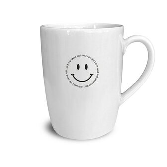 Smiley beker met oortje just smile