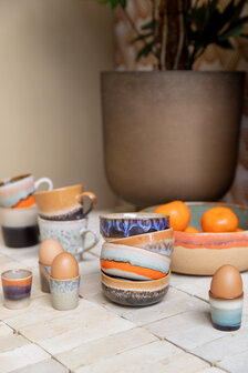 HKLIVING 70s ceramics: tapas bowls, crystal (set of 4)