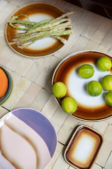HKLIVING 70s ceramics: Small trays, mojave (set of 2)
