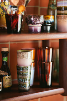 HKLIVING 70s ceramics: latte mugs, forest (set of 2)
