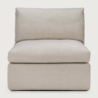 Ethnicraft Mellow Bank - Ivory Eco fabric 1 Zitter zonder armen