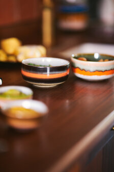 HKLIVING 70s ceramics dessert bowls; humus (set van 4)