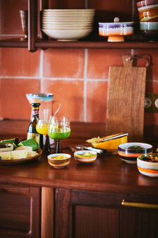 HKLIVING 70s ceramics dessert bowls; humus (set van 4)