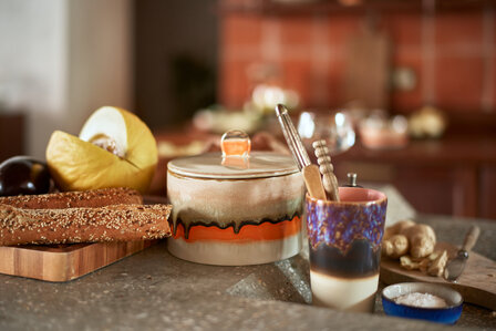 HKLIVING 70s ceramics: cookie jar, burst