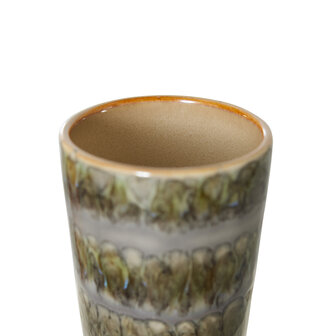 HKLIVING 70s ceramics: latte mugs, fern