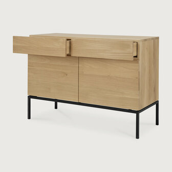 Ethnicraft oak Ligna black sideboard 2 doors 2 drawers