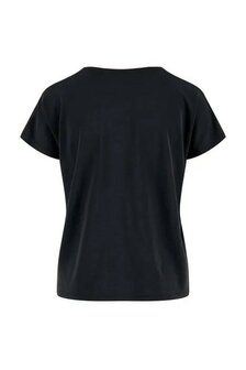 Zusss T-shirt met V-hals off black