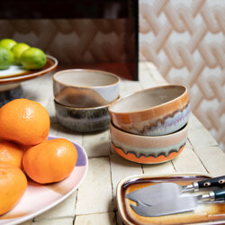 HKLIVING 70s ceramics dessert bowls, reef (set of 4)