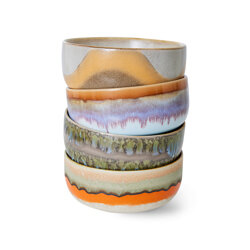 HKLIVING 70s ceramics dessert bowls, reef (set of 4)