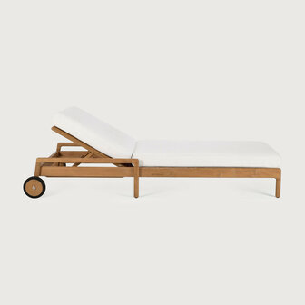 Ethnicraft Outdoor Jack Teak Verstelbaar Ligbed Off White