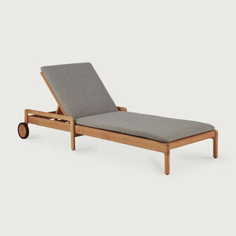 Ethnicraft Outdoor Jack Teak Verstelbaar Ligbed Mocha Dun Kussen