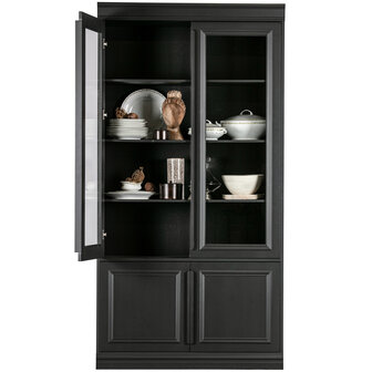 WOOOD Premium Organize vitrinekast 44cm grenen matzwart 