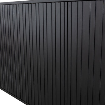 WOOOD Primium New gravure dressoir 200 cm grenen zwart [fsc]