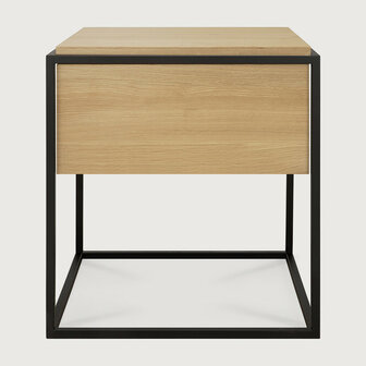 Ethnicraft Monolit bedside table oak Black