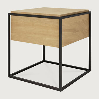 Ethnicraft Monolit bedside table oak Black