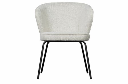 WOOOD Essentials Admit eetkamerstoel Boucl&eacute; Naturel